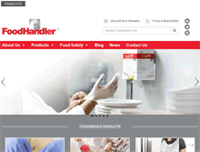 Tablet Screenshot of foodhandler.com